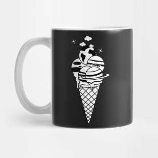 Ice-cream Planet Sci Fi B&W Mug